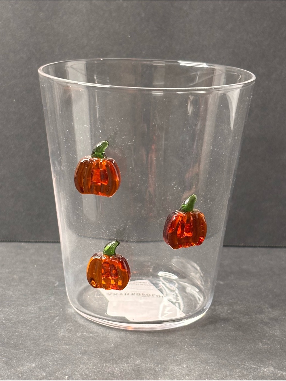 NWT Anthropologie ICON Pumpkin Juice Glass 3D Halloween Thanksgiving Fall Autumn